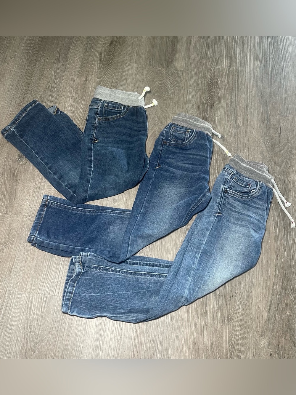 Cat & Jack boys 5T elastic waist pull on stretch jeans bundle of 3 pair